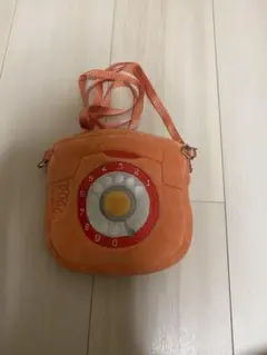 オレンジ 電話機型ポシェット