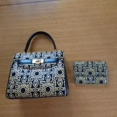 【未使用級】印傳屋 キナート ハンドバッグ 総柄 トート 未使用級】印傳屋 キナート ハンドバッグ 総柄 トート