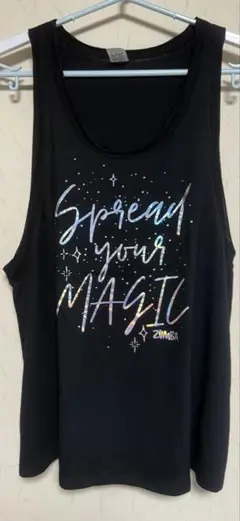 ZUMBA 正規品　ホログラムタンクトップ　黒　M