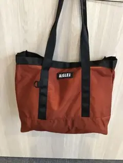 AIGLE オレンジ トートバッグ