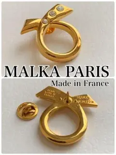 MALKA PARISマルカパリ フランス製 ゴールドブローチ