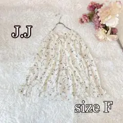 花柄ボウタイシフォンブラウス（F）キャンディスリーブ　フェミニン
