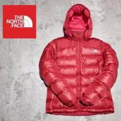 美品 ノースフェイス ダウンジャケット レッド 700フィル レディースXL