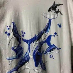 90s DELTA PRO WEIGHT アニマルTシャツ　シャチ　クジラ