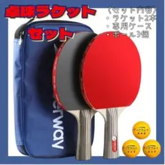 ★再入荷★新品 卓球ラケット 初心者 中級者 2本 ラケット専用ケース ボール付