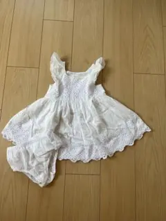 baby GAP 女の子　白ノースリーブワンピース　綿100％