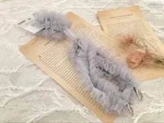 新品、未使用⭐︎ ショルダーストラップ フリルベーシック グレー