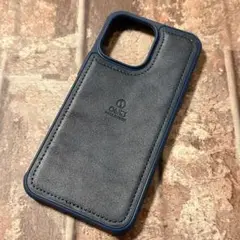 iPhone 14 Pro Max レザーケース 米軍MIL規格 超耐衝撃 黒
