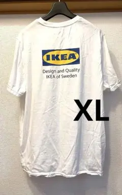 【IKEA】ロゴ&バーコード Tシャツ 半袖 L/XL 大きいサイズ
