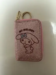 MY MELODY キーケース ピンク グリッター