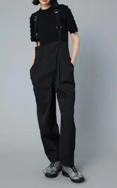 ヘリンドットサイ サスペンダーパンツ サロペットパンツ 黒