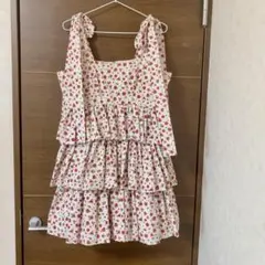 リトルサニーバイト☆2025SS rose tiered dress アイボリー