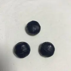 革擬き プラクルミボタン 濃紺 3個セット 15mm ネイビー