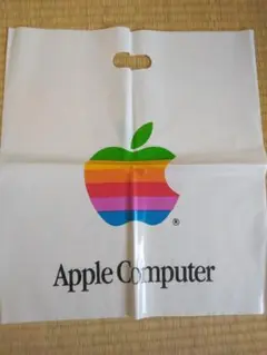 アップルコンピュータ　ショッパー　ビニールバッグ　レインボーロゴ