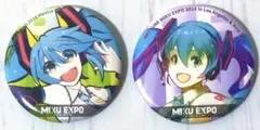初音ミク　MIKU EXPO 2014 2018 缶バッジ　2種セット