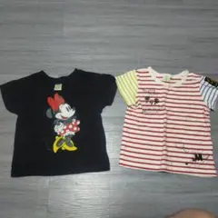 90cm ミニー&ミッキー柄　Tシャツ