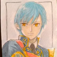 手描きイラスト刀剣乱舞 一期一振 ファンアート アナログ 原画
