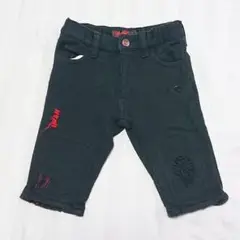 ヒステリックミニ ダメージスウェット5部丈パンツ/100