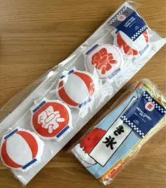 3COINS 屋台セット、提灯ガーランド（2個セット）