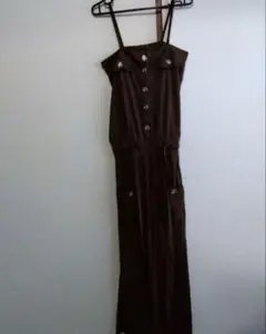 オーバーオール　サロペット　カーキ色
