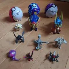 ポケモン フィギュアセット 9体とボール3個