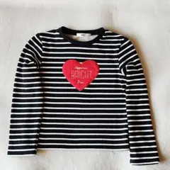 MPS 140 ボーダー ハート 長袖Tシャツ 女の子
