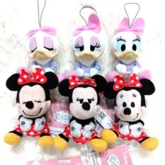 【新品】6個セット ミニー デイジー むにゃすや ディズニー ぬいぐるみ