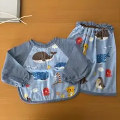 【進化版】お食事エプロン　タオルエプロン　長袖　おりこうエプロン　離乳食　ベビー