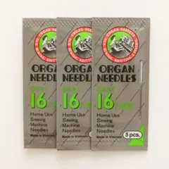 ミシン針 家庭用 【HA×1】16番 3パック オルガン 職業用 厚手 デニム
