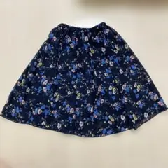 ネイビー花柄スカート/グローバルワーク/kids/wXL