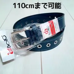 DOTTO HOMME 合皮ベルト シングルピン ハトメ PUレザー 紺 ロング