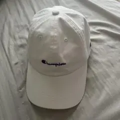 【美品】Champion ホワイト キャップ 帽子　チャンピオン