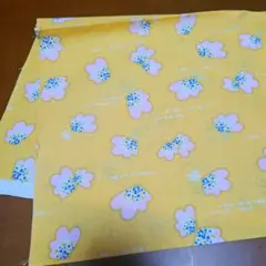 【新品】手芸・ハンドメイド用生地/布　花柄　黄色