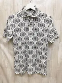 RECENCY OF MINE 総柄 半袖 スムース ポロシャツ M メンズ