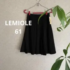タグ付き　LEMIORE ブラック ドット柄　プリーツスカート 61 ☺︎