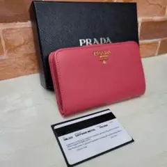 PRADA☆鑑定済☆サフィアーノPEONIA 1ML225コンパクト プラダ財布