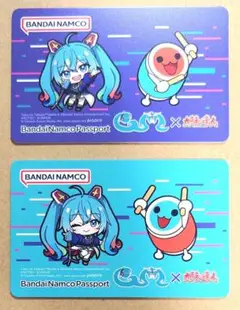 ガンダム 45周年×初音ミク × 太鼓の達人　コラボ記念デザイン　バナパス　2種