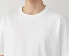 無印良品⭐︎洗いざらし太番手クルーネック半袖Tシャツ　白　M