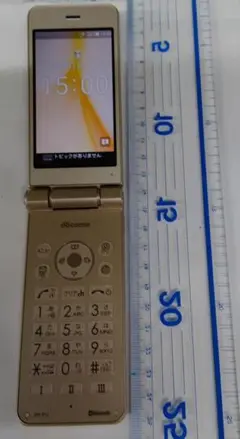 docomo SH-01J ゴールド折りたたみ携帯電話　2026年3月まで通信可