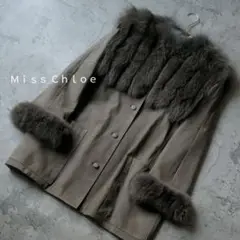 miss chloe ミスクロエ【40L】本革 ファーコート コート ジャケット