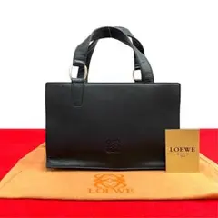 極 美品 ロエベ アナグラム ナッパレザー ミニ トートバッグ ハンドバッグ