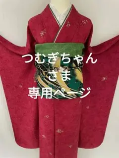 【RetoroModern】★★正絹無地感振袖と袋帯セット★★