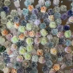 ソフト薔薇　100個　ランダム　デコレーションパーツ　大量　ハンドメイド