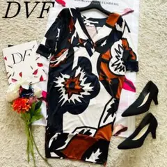 【美品】DIANEvonFURSTENBERG シルクワンピース 総柄 サイズ0