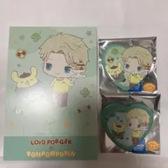 SPY×FAMILYサンリオ ポムポムプリン ロイド 缶バッジ　ポストカード