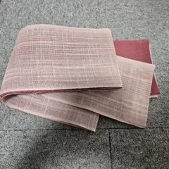 夏のお洒落を！麻半巾帯　両面使用可能