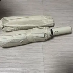 未使用✨️ 折りたたみ傘 クリーム色 ワンタッチ 晴雨兼用 レディース メンズ