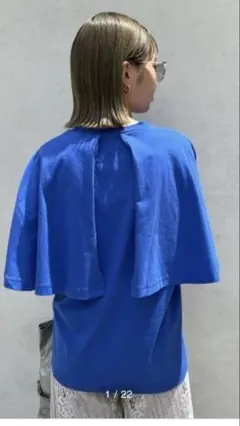 mici ケープTシャツ　ビッグスリーブカットソー