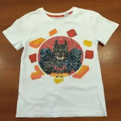 H&M バットマン & エメット ビーズ刺繍Tシャツ 120〜130