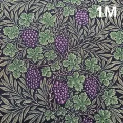 V&A ウィリアムモリス　1M バイン　ヴァイン　VINE　花柄　黒系　　モリス